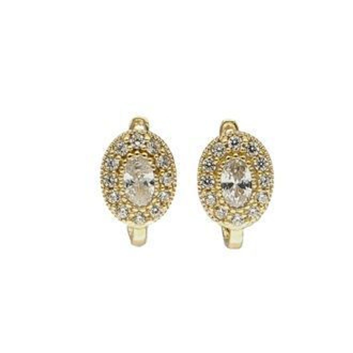 Złote kolczyki 'Owalne klasyki' próby 333 KL 2643 333. Eleganckie złote kolczyki  wiszące ozdobione cyrkoniami. Piękne i kobiece kolczyki idealnie ozdobią każdą stylizację. Na prezent.jpg